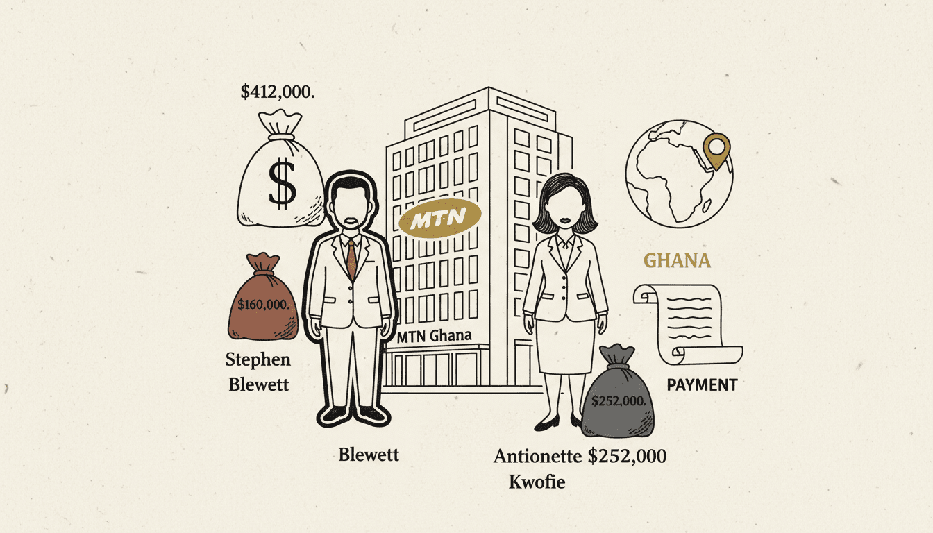 MTN Ghana CEO Stephen Blewett and CFO Antoinette Kwofie take home $412,000 in performance shares